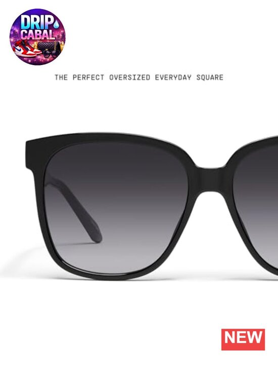 QUAY Wide Awake Square Sunglasses Women Non Polarized UV Protection
